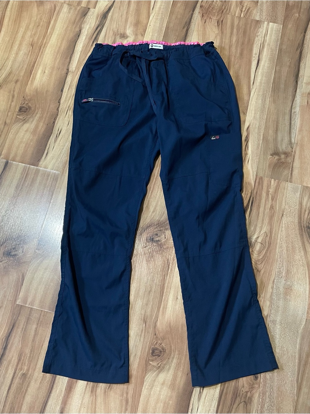 Koi Lite 721 Peace Scrub Pants Navy Blue Elastic Waist Women's Medium